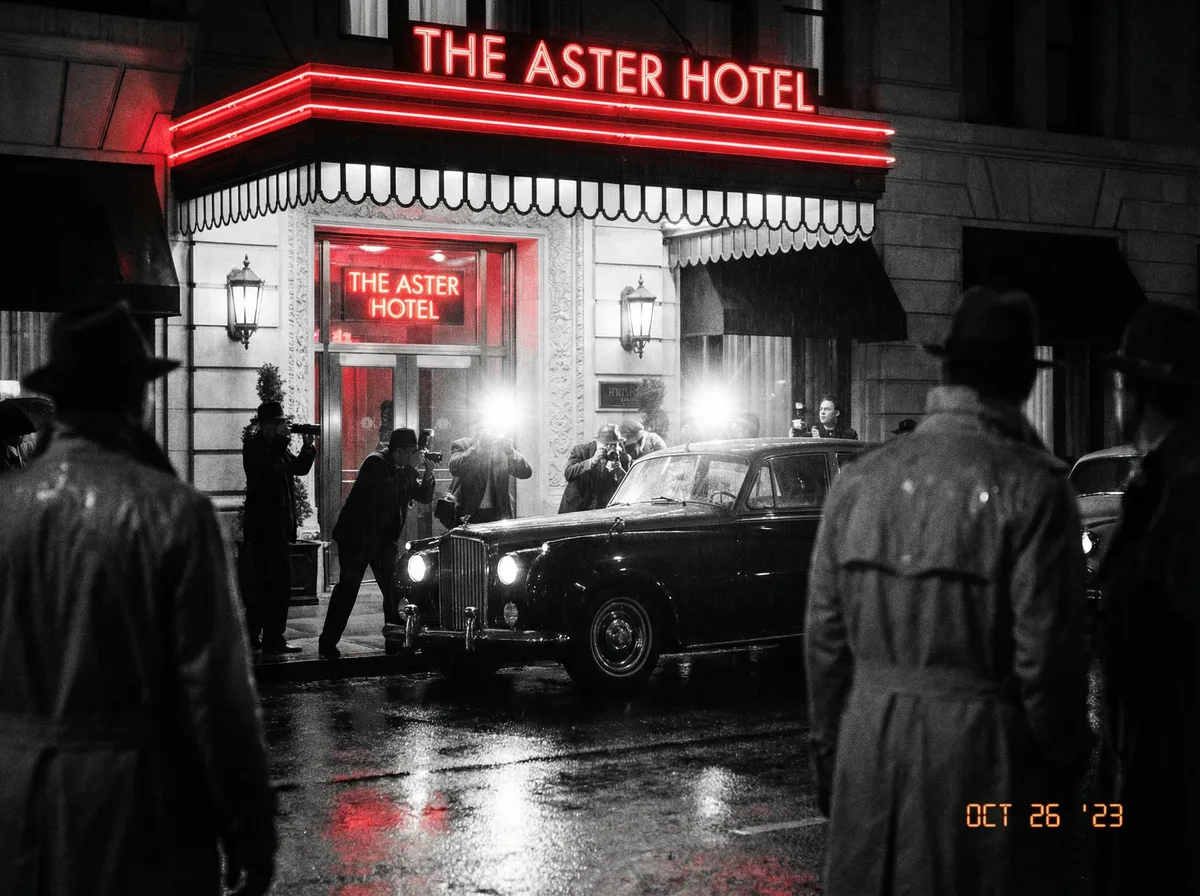 电影后宫 独家：酒店门口拍摄画面